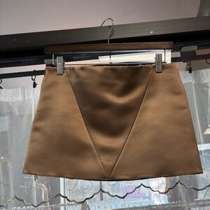 gorgeous gold 100% silk mini skirt xs